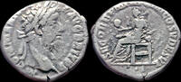Roman denarius Commodus AR denarius Securitas seated left -