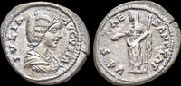 Roman denarius Julia Domna AR denarius Vesta seated left -