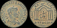 Cyrrhus AE27 Syria Cyrrhestica Cyrrhus Philip II AE31 Zeus seated in hexastyle temple -