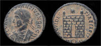 Roman AE19 Constantius II AE19 campgate -