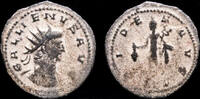 Roman antoninianus Gallienus AE antoninianus Mercury standing facing -