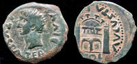 Spain AE As Spain Emerita Tiberius AE As city gates -