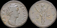 Roman sestertius Faustina I AE sestertius Ceres standing left -