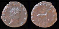 Roman antoninianus Gallienus billon antoninianus antelope standing right -