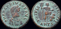 Roman maiorina Arcadius AE maiorina emperor standing right -