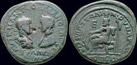 Moesia Inferior pentassarion Moesia Inferior Marcianopoli Gordian III and Tranquillina AE pentassarion -
