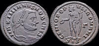 Roman AE follis Maximian Herculius AE follis Genius standing left -