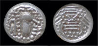 India drachm India Chalukyas of Gujarat Gadhaiya Paisa AR drachm -