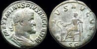 Roman sestertius Maximinus I Thrax AE sestertius Salus seated left -