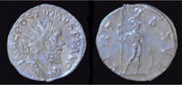 Roman antoninianus Postumus AR antoninianus Virtus standing right. -