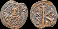 Byzantine follis 582-602AD Maurice Tiberius AE follis Large K VF+ 79,00 EUR59,00 EUR  + 10,00 EUR frais d'envoi