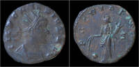 Roman antoninianus Claudius II Gothicus billon antoninianus Providentia standing left -