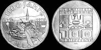 Austria 100 schilling Austria 100 schilling 1977- 100 years of Villach -