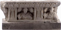 Gandharan schist panel Gandharan grey schist panel fragment. -