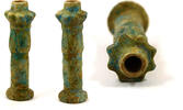 Egypt Egypt Late Period a large blue-green faience cosmetic Kohn tube -