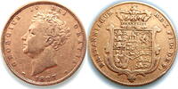 GREAT BRITAIN SOVEREIGN GEORGE IV BARE HEAD FULL SOVEREIGN -