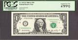 U.S.A  2006 FR Note ATLANTA GA $1 Fr 1933-F REPEATER # 20202020 SUP GEM UNC PCGS 67 PPQ