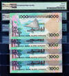 1000 vatu 2002 Vanuatu  LOW Serial 000033 Pick-10b GEM UNC PMG 66 EPQ