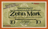 Germany 10 Mark 1918 German Notgeld Kriegsnotgeld Maulbronn  UNC SPL