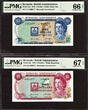 Bermuda $1 to $50 MATCHING LOW Ser# A/1 000077 P-25a - 27a GEM UNC PMG 65-67 EPQ