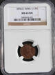 1/12 Anna British India  1876-C KM# 465 NGC Graded MS-63 BN Rare