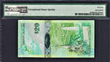 2009 Bermuda $20 Hybrid Polymer 1st Prefix LOW # A/1 000043 P-60a GEM UNC PMG 66