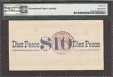 10 Pesos 1913 Mexico - Revolutionary  Chihuahua Pick-S555a CH UNC PMG 64 EPQ