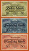 Germany 50 Mark German Notgled 3 Notes 10, 20 Kriegsnotgeld Maulbronn UNC -