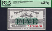 Ireland 5 Pounds Northern Ireland SPECIMEN Pick-184s Gem UNC PCGS 66 PPQ -