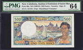 South Pacific 500 Francs New Caledonia 1969-92 Pick-60a CH UNC PMG 64 -
