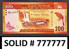 100 Rupees Sri Lanka SOLID Serial 777777 Pick-125d UNC -