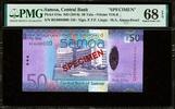 50 Tala Samoa ND SPECIMEN Pick-41bs SUPERB GEM UNC PMG 68 EPQ -