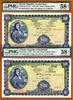 Ireland 10 Pounds Ireland 2 Consecutive Lady Lavery Pick-66d Ch Abt UNC PMG 58 EPQ -