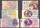 Estonia/ Latvia/ Lithuania Lithuania SET of 3 Different 1, 2 & 5 Lita Regional OLYMPICS UNC -
