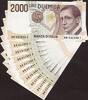 Italy/ San Marino/ Vatican 2000 Lire Italy 10 Consecutive Pcs Pick-115 UNC -