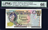 Ireland 20 Pounds Northern Ireland LOW Serial 000070 Pick-85a GEM UNC PMG 66 EPQ -