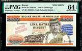 500 Ringgit Brunei SPECIMEN Pick-18s CH UNC PMG 64 EPQ -
