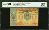 Gulden Netherlands Indies One Pick-108a Ch UNC PMG 63 EPQ -