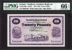 Ireland 20 Pounds Northern Ireland 1st July 1970 Pick-190a GEM UNC PMG 66 EPQ -