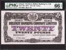 Ireland 20 Pounds Northern Ireland Pick-129c GEM UNC PMG 66 EPQ ONLY FINEST KNOWN ! -
