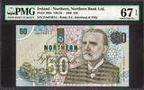 Ireland 50 Pounds Northern Ireland Pick-200a SUPERB GEM UNC PMG 67 EPQ -
