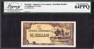 1/2 Shilling Oceania, Japanese Government ND Pick-R1 CH UNC Legacy 64 PPQ -