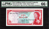 One Dollar East Caribbean States ND Pick-13f GEM UNC PMG 66 EPQ -