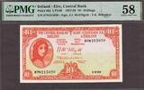 Ireland Ireland Lady Lavery 10/- Shilling 1.9.1959 Pick-56d About UNC PMG 58 -