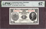 Netherlands Indies Netherlands Indies One Gulden 1943 Prefix-AK Pick-111a SUPERB GEM UNC PMG 67 EPQ -