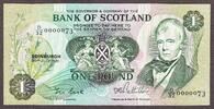 Scotland Scotland One Pound 30.7.1981 LOW Serial 0000073 Pick-111e Crisp UNC -