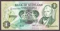 Scotland Scotland One Pound 30.7.1981 LOW Serial 0000080 Pick-111e Crisp UNC -