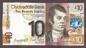 Scotland Scotland 10 Pounds 2013 LOW Serial W/KP 000047 Original Crisp UNC -