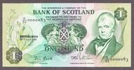 Scotland Scotland One Pound 30.7.1981 LOW Serial 0000083 Pick-111e Crisp UNC -