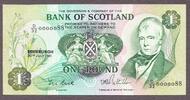 Scotland Scotland One Pound 30.7.1981 LOW Serial 0000088 Pick-111e Crisp UNC -